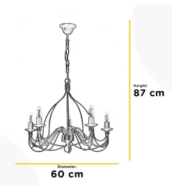 Onli Illuminazione Per Interno|Lampadario a 5 luci 