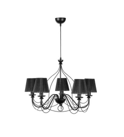Onli Illuminazione Per Interno|Lampadario a 5 luci "loris" nero, e14