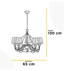 Onli Illuminazione Per Interno|Lampadario a 5 luci 