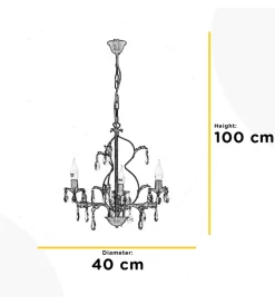 Outlet Lampadario a 3 luci 