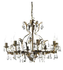 Lampadario a 8 luci "teresa" bronzo, e14 Illuminazione Per Interno