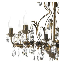 Lampadario a 8 luci "teresa" bronzo, e14 Illuminazione Per Interno