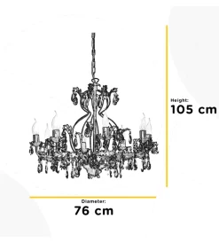 Lampadario a 8 luci 