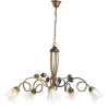 Onli Illuminazione Per Interno|Lampadario "arianna" 5 luci bronzo, e14