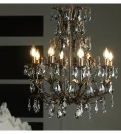 Best Lampadario "botte" 8 luci bronzo, e14 Illuminazione Per Interno