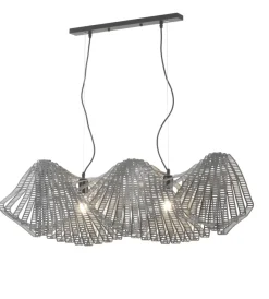 Sale Lampadario "camino" titanio 2 luci, e27 Illuminazione Per Interno