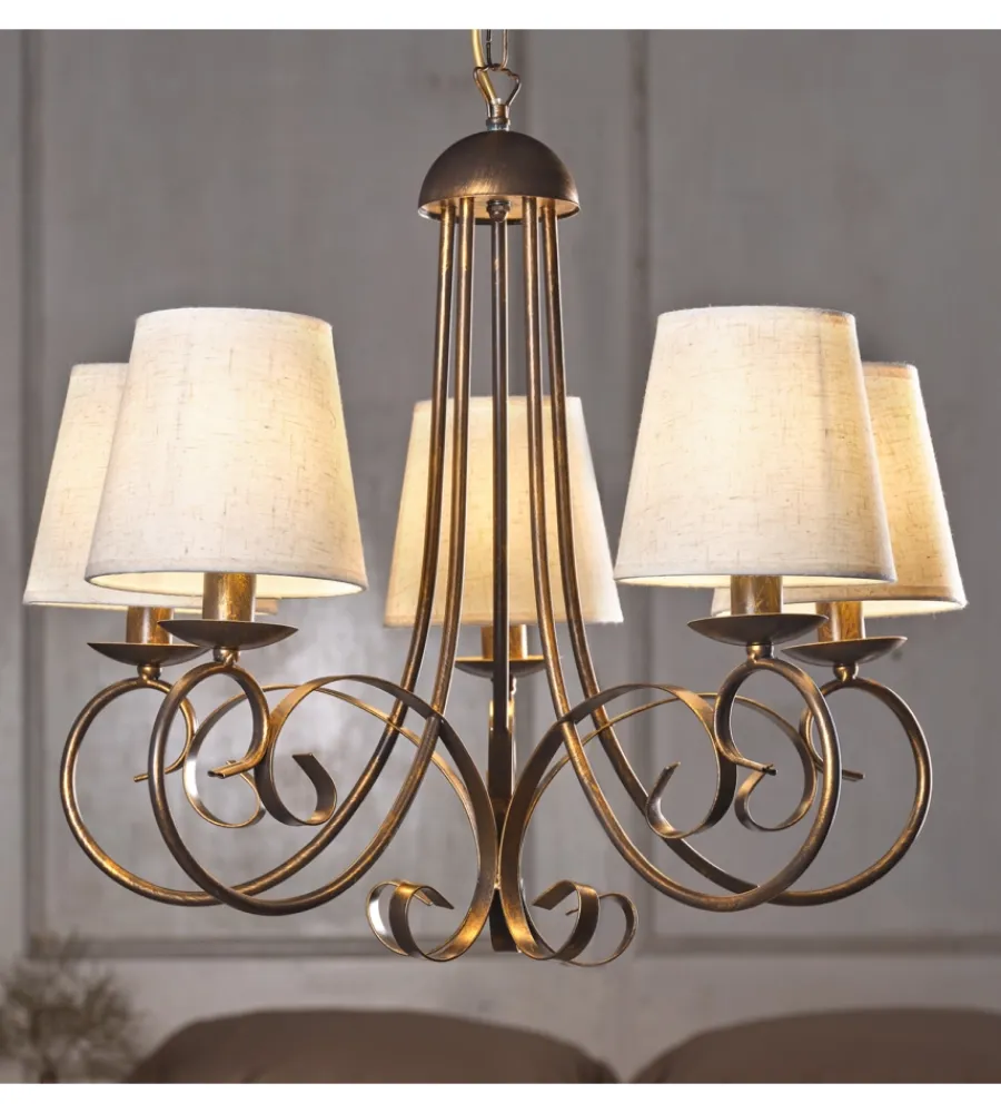 Illuminazione Per Interno-Onli Lampadario "pompei" 5 luci, e14