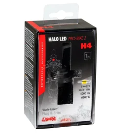 Discount de led per auto 9-32v halo led pro-bike 2 - (h4) - 15w - p43t - 1 pz  - scatola  57749 Moto