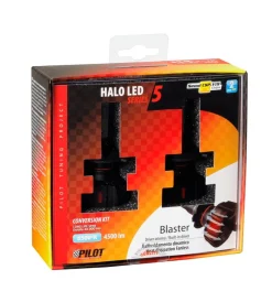 Lampa Auto Esterno|de led per auto 9-32v halo led serie 5 blaster - (h4) - 20w - p43t - 2 pz  - scatola  57791