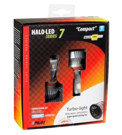 Lampa Auto Esterno|de led per auto 9-32v halo led serie 7 compact - (h8-h9-h11-h16) - 36w - pgj19-x - 2 pz  - scatola  57779