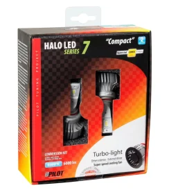 Auto Esterno-Lampa de led per auto 9-32v halo led serie 7 compact - (h10-hb3 9005) - 36w - p20d - 2 pz  - scatola  57780