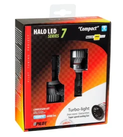 Lampa Auto Esterno|de led per auto 9-32v halo led serie 7 compact - (h4) - 36w - p43t - 2 pz  - scatola  57777