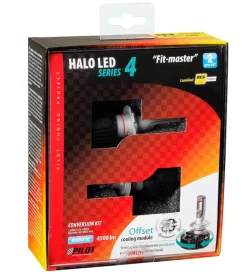 Auto Esterno-Lampa de led per auto 9-32v halo led serie 4 fit-master - (h7) - 25w - px26d - 2 pz  - scatola  57799