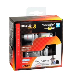 Auto Esterno-Lampa de led per auto 9-32v halo led serie 8 halo killer - (h4) - 25w - p43t - 2 pz  - scatola  57770