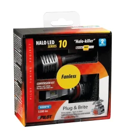 Lampa Auto Esterno|de led per auto 9-32v halo led serie 10 halo killer - (h8-h9-h11-h16) - 20w - pgj19-x - 2 pz  - scatola  57732