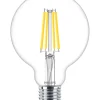 Philips Lampadine|Lampadina a led "globo" trasparente luce naturale 60w 2700k, e27