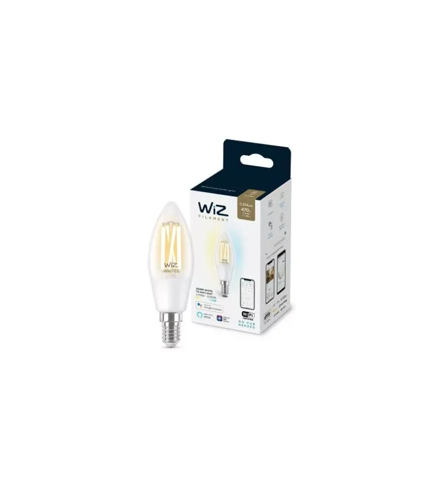 Lampadine-Philips Smart Led Lampadina filamento chiaro smart c35, 470 lm