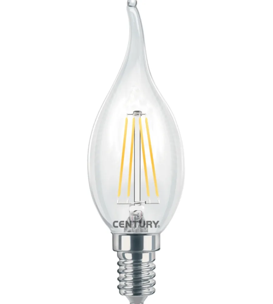 Lampadine-Century Lampadina led colpo di vento incanto 4w e14 2700k 480 lm