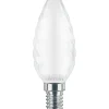 Century Lampadine|Lampadina led incanto saten candela tortiglione 4w e14 6000k 470 lm