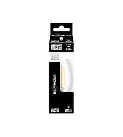 Lampadine- Lampadina led "oliva" luce bianca, 60w e14