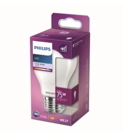 Lampadine-Philips Lampadina led goccia bianco freddo 75w, e27