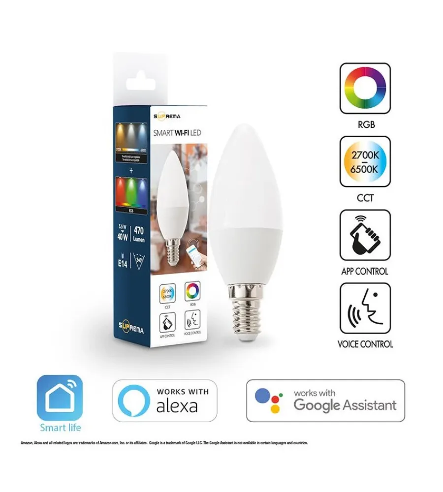 Lampadine- Lampadina "oliva" smart rgb+cct, 40w e14