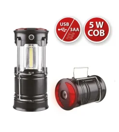 Illuminazione Per Esterno-Velamp Lanterna led ricaricabile da campeggio, 5 w