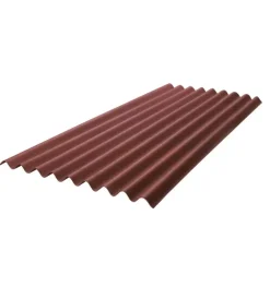 Lastre E Rotoli-Onduline Lastra basa in bitume rosso 200x85 cm