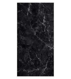Pannelli Plastici|Lastra decorativa in polipropilene con stampa effetto marmo opaco "black", 100x50 cm