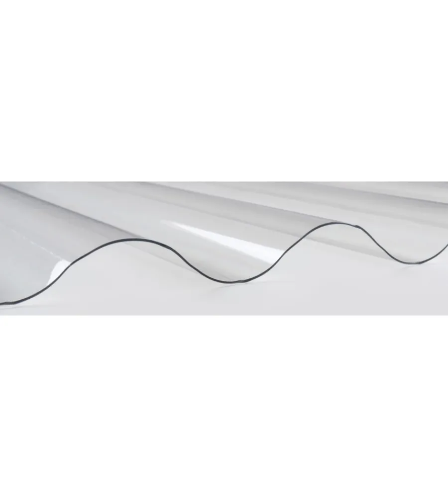 Pannelli Plastici- Lastra ondulata polikril light onda "76/18" sp. 0,5 mm, 90x120 cm