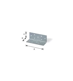 Ferramenta Per Esterno- Lastrina ad angolo, forata 200 x 40 x 40 mm.