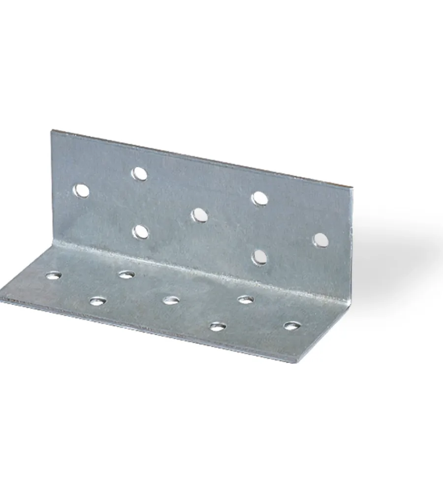 Ferramenta Per Esterno- Lastrina ad angolo, forata 100 x 40 x 40 mm.