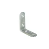 Ferramenta Per Mobili E Infissi- Lastrine di giunzione ad angolo stondate in acciaio zincato bianco 30x30 mm. 4 pz.
