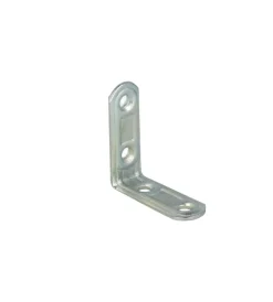 Ferramenta Per Mobili E Infissi|Lastrine di giunzione ad angolo stondate - 20 x 20 mm. - zincato - 4 pz.