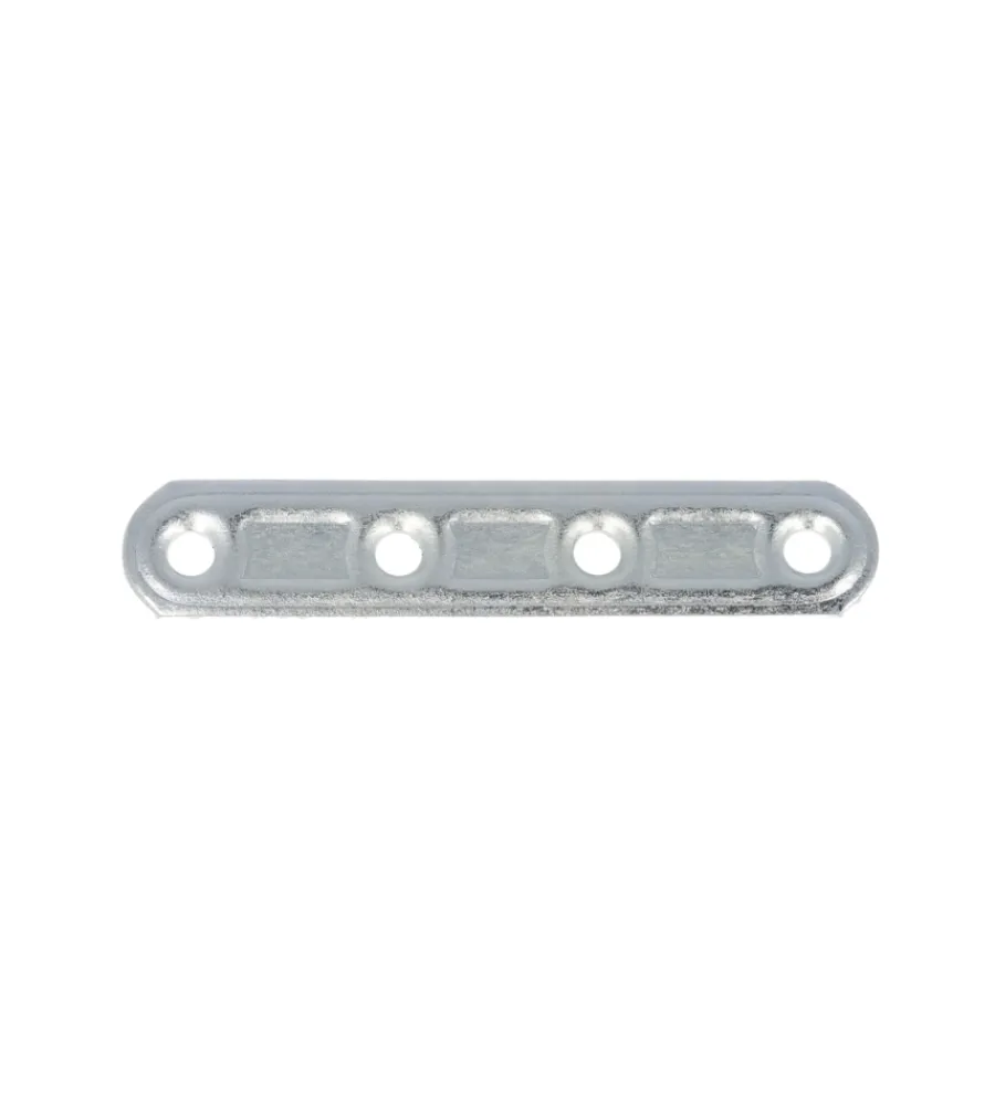 Ferramenta Per Mobili E Infissi- Lastrine di giunzione stondate - 60 mm. - zincato - 4 pz.