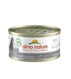 Alimenti Umido Gatto-Almo Nature Lattina da 70 gr. tonno con bianchetti,  alimento umido per gatti.