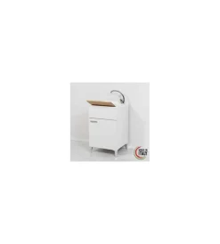 Clearance Lavatoio "slim" bianco lucido, 50x50x83 cm Mobiletti Multiuso