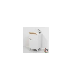 Mobiletti Multiuso|Lavatoio "slim" bianco lucido, 45x50x83 cm