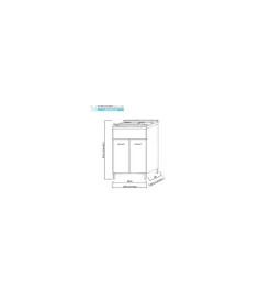 Mobiletti Multiuso|Lavatoio stella bianco, 60x50x83cm