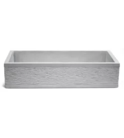 New Lavello da giardino "bilbao xl" in cemento colore grigio, 70x35x16 cm Fontane, Decorazioni E Pavimentazioni