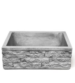 Kam Fontane, Decorazioni E Pavimentazioni|Lavello da giardino "meseta xl" grigio, 70x35x16 cm -