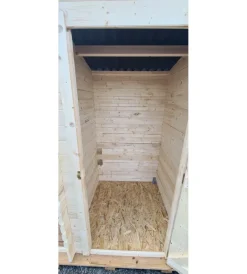 Online Legnaia armadio da esterno multiuso in legno massello 329x122x195 cm Contenitori Da Esterno