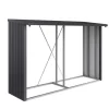Clearance Legnaia "woodstock 300" in acciaio zincato grigio scuro metallizzato, 300,7x102x199 cm - 37040 Contenitori Da Esterno