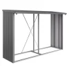 Contenitori Da Esterno-Biohort Legnaia "woodstock 300" in acciaio zincato grigio quarzo metallizzato, 300,7x102x199 cm - 38040