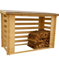 Habrita Contenitori Da Esterno|Legnaia in legno per legna da ardere 236x119x167 cm