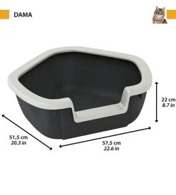 Ferplast Lettiere E Sabbia|Lettiera toilette gatto angolare aperta 