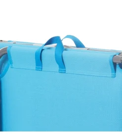 Campeggio-Brunner Lettino da sole bahialettino prendisole pieghevole "bahia" in alluminio e materiale sintetico colore azzurro, 192x61,5x31,5 cm