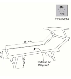 Mobili Da Giardino E Accessori- Lettino prendisole elica garden