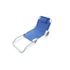 Mobili Da Giardino E Accessori|Lettino prendisole pieghevole e con ruote essenza "minorca" in acciaio e textilene blu 66x150x90 cm