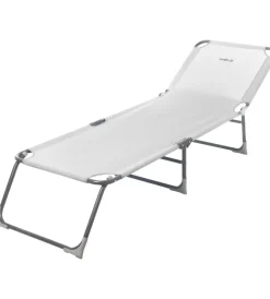 Brunner Campeggio|Lettino prendisole pieghevole "bahia" in alluminio e materiale sintetico colore bianco, 192x61,5x31,5 cm